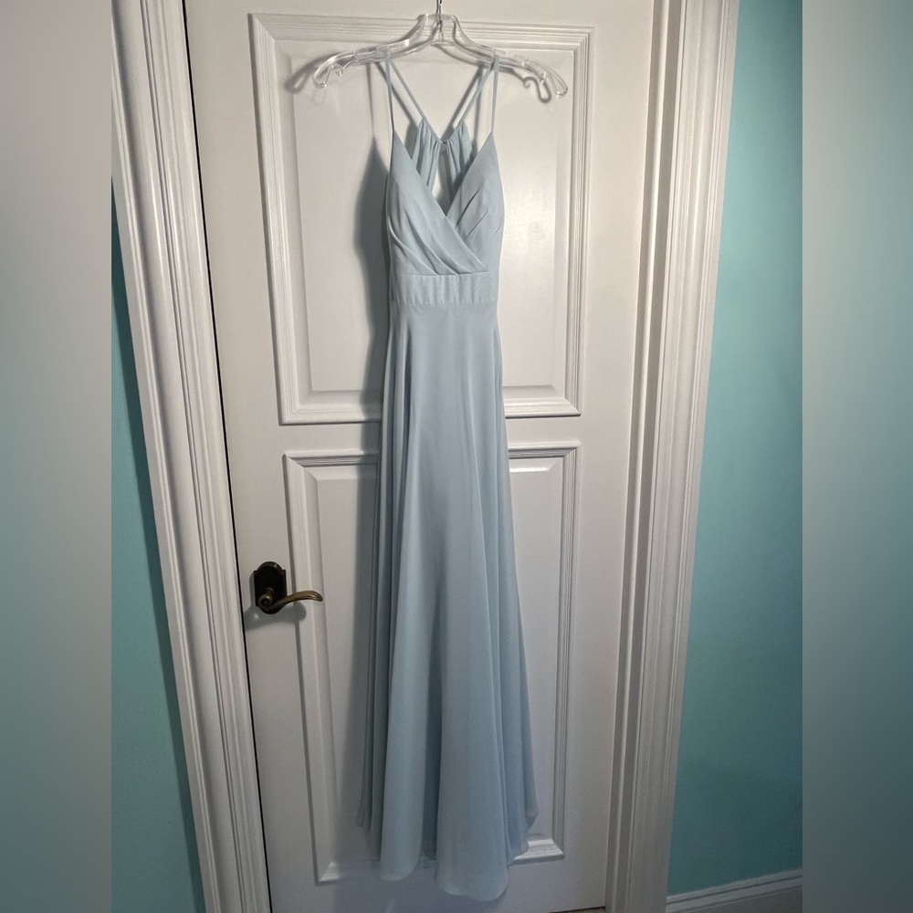 Azazie - Avelina - Mist - Size 4 (shortened 1 inch) - Worn once and dry cleaned.